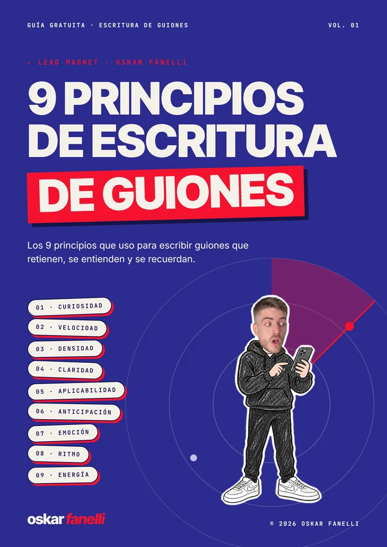 Portada de la guía 9 principios de escritura de guiones